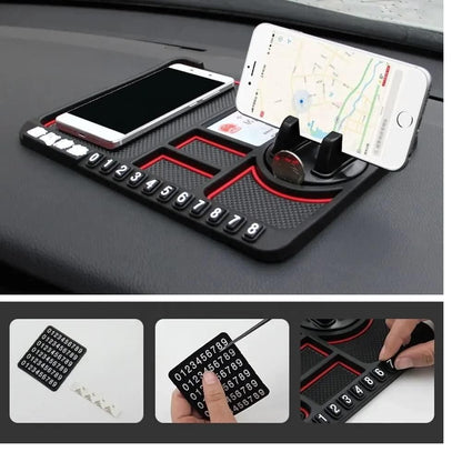 Multifunction Phone GPS Holder Anti-Slip Silicone Pad and Car Mobile Holder
