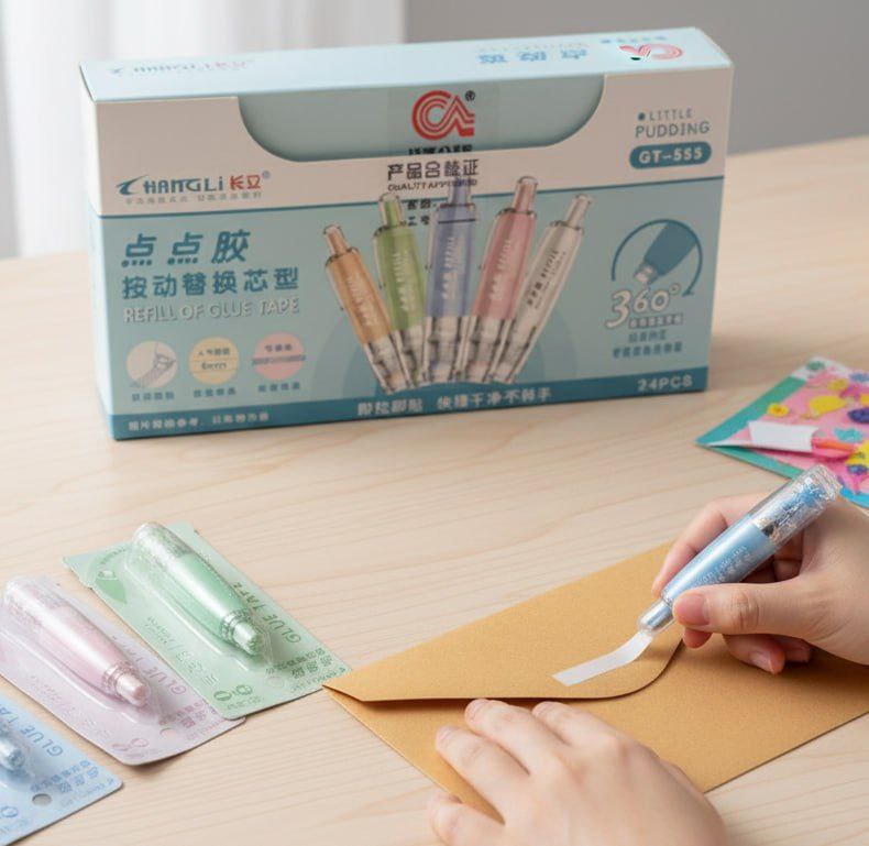 Glue Tape Dots Roller School Office Permanent Double Sided Adhesive Glue Tape Dots Roller for Student